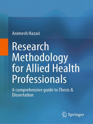 cover image of Research Methodology for Allied Health Professionals